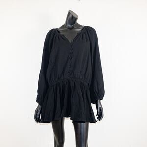 La Femme En Noir Women's Black long sleeve Mini Dress 4X